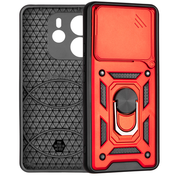 Θήκη για Xiaomi Redmi Note 14 4G, CamShield Slide, κόκκινη