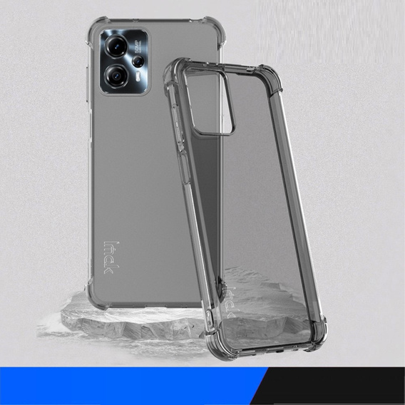 IMAK Θήκη για Motorola Moto G13 4G / G23 4G, Dropproof, διαφανής / μαύρη