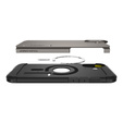 θήκη Spigen για iPhone 16, Tough Armor Mag Mag MagSafe, γκρι + μετριασμένο γυαλί 9H