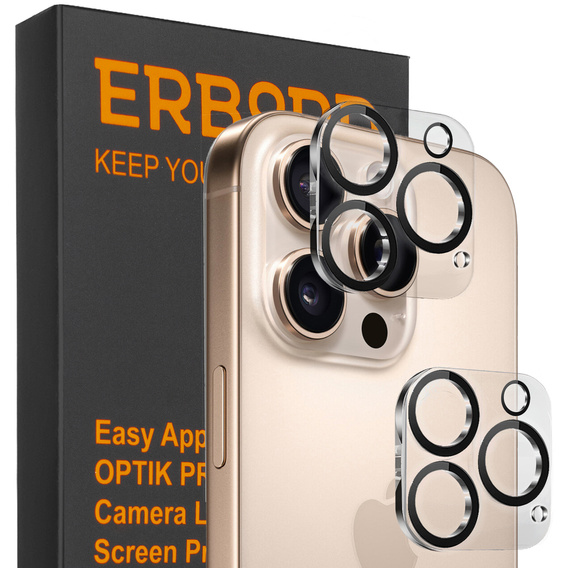 Μετριασμένο γυαλί για κάμερα για το iPhone 16 Pro / 16 Pro Max, διαφανής