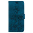 Θήκη με πτερύγιο για Oppo A60, Lily Flower, σκούρο μπλε