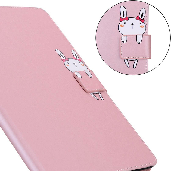θήκη για iPad 10.2" 2021/2020/2019 (9/8/7 gen.), με πτερύγιο, animal, ροζ