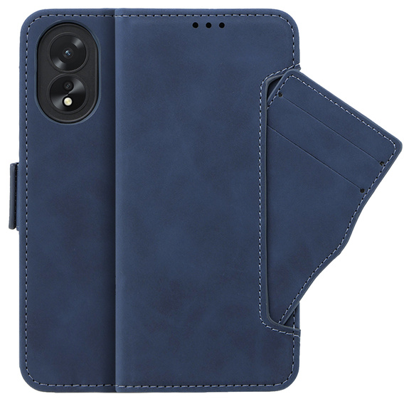 Θήκη με πτερύγιο για Oppo A38 4G / Oppo A18 4G, Card Slot, μπλε