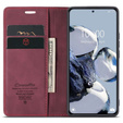 θήκη CASEME για Xiaomi 12T / 12T Pro, Leather Wallet Case, κόκκινη