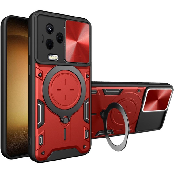 Θωρακισμένη θήκη για Infinix Note 12 Pro 4G / Note 12 2023, CamShield Slide, κόκκινη