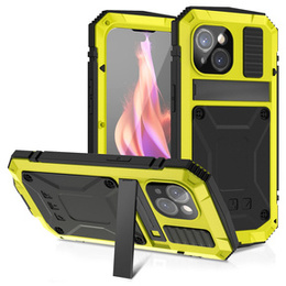 Θήκη για iPhone 15 Plus, R-JUST, θωρακισμένη, κίτρινη / μαύρη