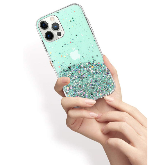 Θήκη για iPhone 13 Pro, Glittery, πράσινη