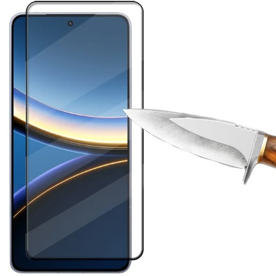 Μετριασμένο γυαλί 3D για Xiaomi Poco F7 Pro, μαύρο πλαίσιο