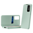 Αναδιπλούμενη θήκη για Samsung Galaxy S25+ Plus, Smart View Wallet, πράσινη