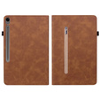 θήκη για το Samsung Galaxy Tab S10 Lite / S10 FE / S9 FE, Wallet Pen Slot, καφέ