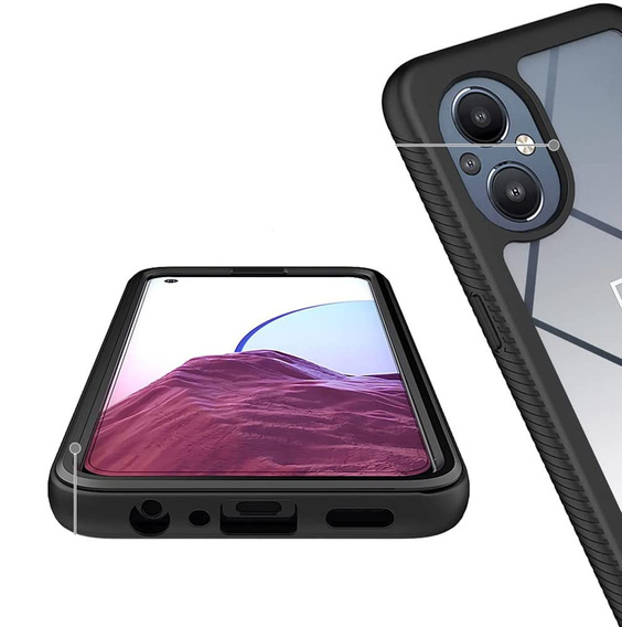 Θήκη για Oppo Reno7 Lite, Shockproof, με μεμβράνη, μπλε