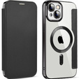 Θήκη με πτερύγιο για iPhone 14, RFID Wallet MagSafe CamShield, μαύρη