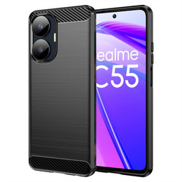 Θήκη για Realme C55, Carbon, μαύρη
