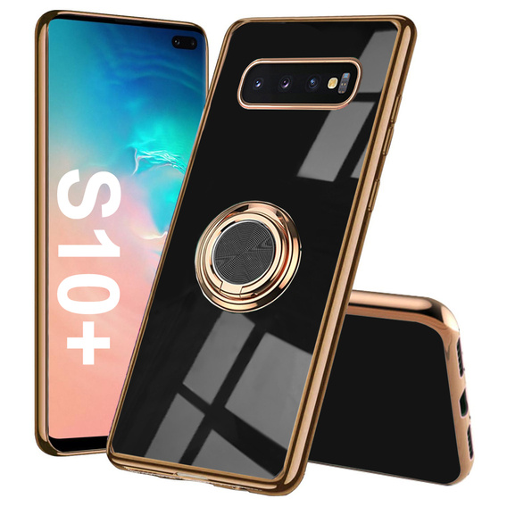 Θήκη για Samsung Galaxy S10+ Plus, Electro Ring, μαύρη