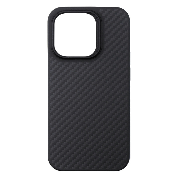 Θήκη για iPhone 15 Pro, Aramid Fiber Cover, μαύρη