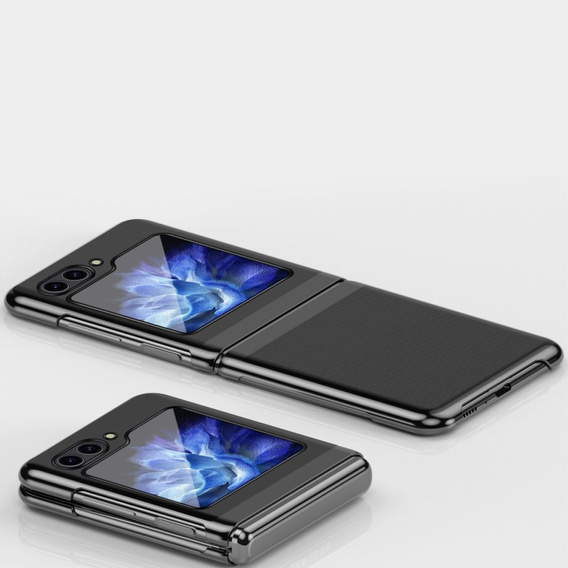 Θήκη για Samsung Galaxy Z Flip7 FE / Z Flip6, PC Case, διαφανής / μαύρη