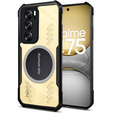 Θήκη για Realme 14X / Realme C75, με μαγνητική πλάκα, διαφανής / μαύρη