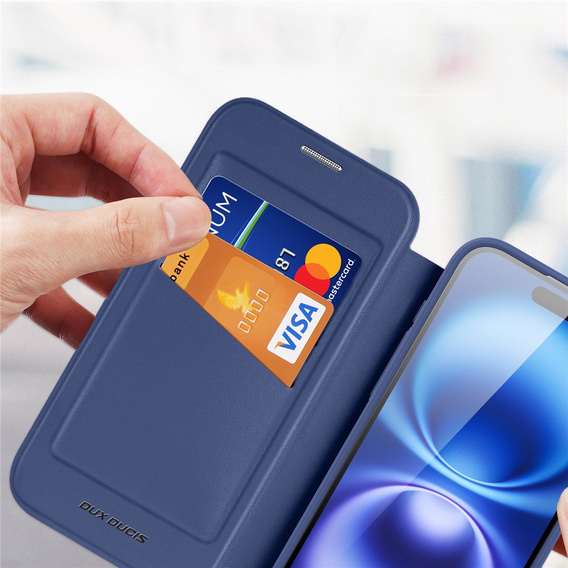 Θήκη Dux Ducis για iPhone 17, Skin X Pro, με πτερύγιο, για MagSafe, navy blue