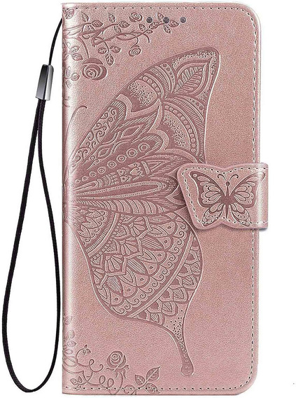 Θήκη με πτερύγιο για Vivo V50 Lite 4G / 5G, Butterfly, ροζ rose gold