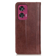 θήκη με πτερύγιο για Motorola Edge 50 Fusion 5G, Split Leather, καφέ