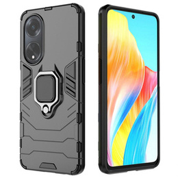 Θήκη για Oppo A58 4G, Kickstand Ring, μαύρη