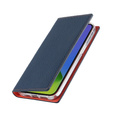 Θήκη με πτερύγιο για iPhone 14 Pro, Litchi Skin Grain, σκούρο μπλε