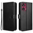 Θήκη με πτερύγιο για Motorola Edge 50 Fusion 5G, Crazy Horse Wallet, μαύρη