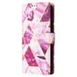 Θήκη με πτερύγιο για Xiaomi Redmi Note 13 Pro 4G / Xiaomi Redmi Note 14S / Xiaomi Poco M6 Pro 4G, Wallet, Marble μωβ