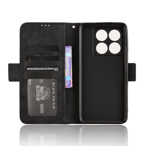 Θήκη με πτερύγιο για Xiaomi 14T, Card Slot, μαύρη