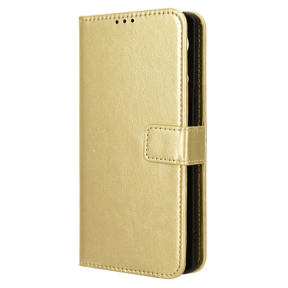Θήκη με πτερύγιο για Infinix Note 40 Pro, Crazy Horse Wallet, χρυσή
