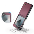 Θήκη για Samsung Galaxy Z Flip7 FE / Z Flip6, CASEME Litchi Leather, κόκκινη