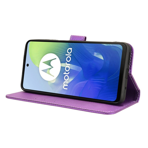 Θήκη με πτερύγιο για Motorola Moto G24 / G24 Power / G04, Wallet Smart Magnet, μωβ