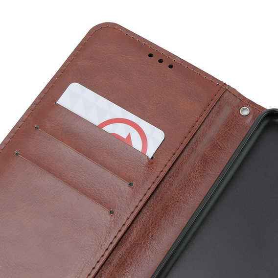 Θήκη με πτερύγιο για Oppo A38 4G / Oppo A18 4G, Crazy Horse Wallet, καφέ