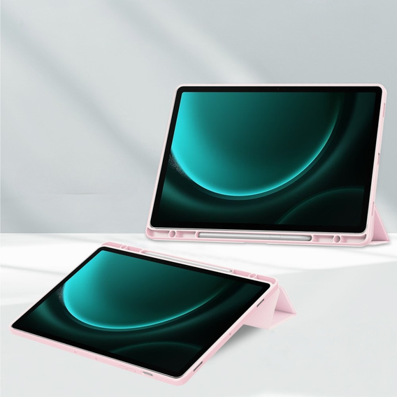 Θήκη για Samsung Galaxy Tab S9 FE+ Plus, Smartcase Hybrid, με χώρο για γραφίδα, ροζ