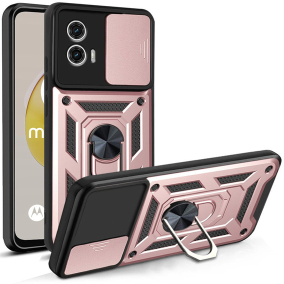 Θήκη για Motorola Moto G73 5G, CamShield Slide, ροζ rose gold