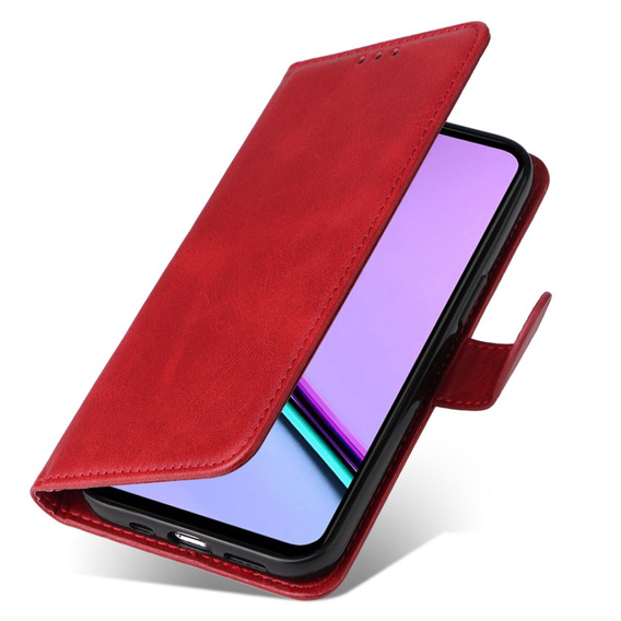 Θήκη με πτερύγιο για Realme C67, Leather Wallet, κόκκινη