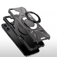 Θήκη για iPhone 16, θωρακισμένη με βάση και λαβή, γκρι
