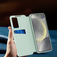 Αναδιπλούμενη θήκη για Samsung Galaxy S23 Ultra, Smart View Wallet, πράσινη