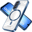 Θήκη για Samsung Galaxy A17 5G, Electro MagSafe, διάφανη με μπλε σκούρες πλευρές