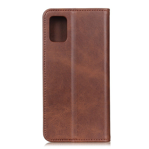 θήκη με πτερύγιο για Samsung Galaxy M51, Split Leather, καφέ