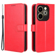 Θήκη με πτερύγιο για Infinix Hot 40i, Crazy Horse Wallet, κόκκινη