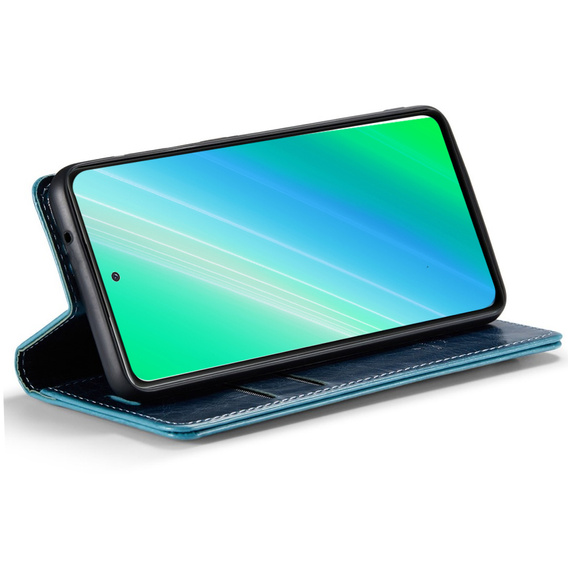 Θήκη με πτερύγιο για Samsung Galaxy A54, ERBORD Waxy Wallet, μπλε