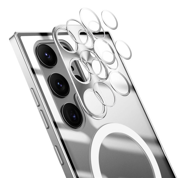 θήκη προστασίας κάμερας για το Samsung Galaxy S22 Ultra, CamShield MagSafe, διαφανές / ασημί