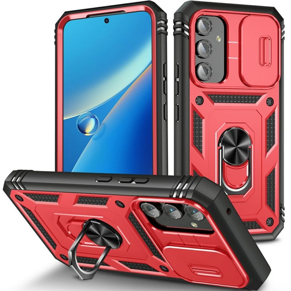 Θήκη για Samsung Galaxy A54 5G, CamShield Slide, κόκκινη / μαύρη