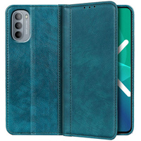 Θήκη για Motorola Moto G31 / G41, Wallet Litchi Leather, πράσινη