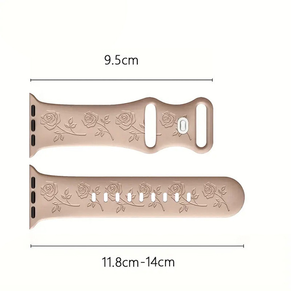 Λουράκι σιλικόνης για Apple Watch 1/2/3/4/5/6/7/8/9/SE 38/40/41/mm