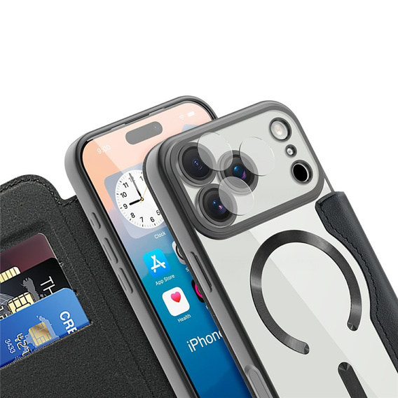 Θήκη πορτοφολιού MagSafe RFID flip με προστασία κάμερας για iPhone 17 Pro Max