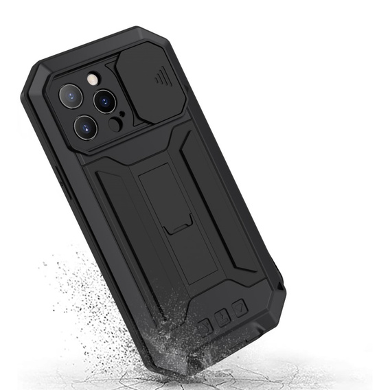 Θήκη για iPhone 13 Pro, R-JUST CamShield Slide, θωρακισμένη, μαύρη