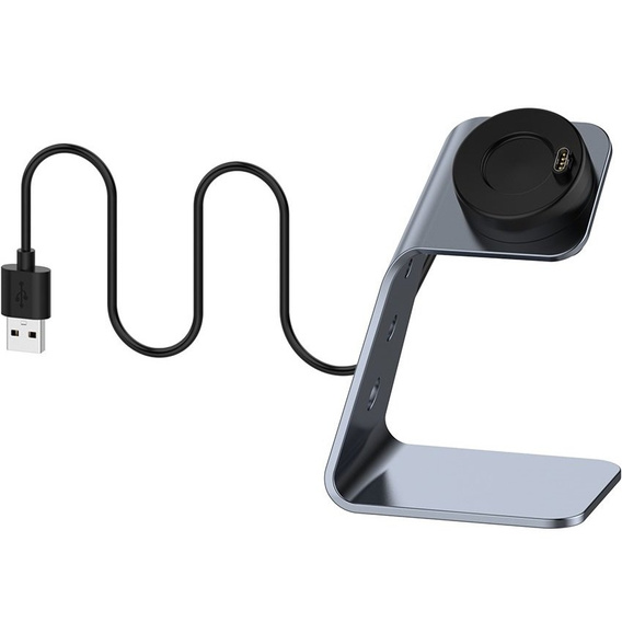 Σταθμός σύνδεσης USB αλουμινίου για Garmin Fenix 7/7S/7X/6/6X/6S, γκρι