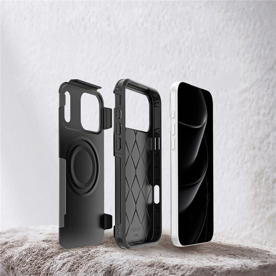 Θήκη MagForce για iPhone 17 Pro Max, για MagSafe, θωρακισμένη, μαύρο